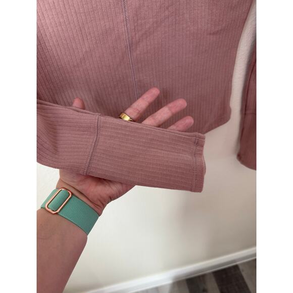 Free People Intimately Ribbed V-Neck Long Sleeve Top Size Small - Picture 6 of 8